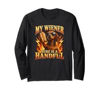 My Wiener Sure Is A Handful Funny Men's Ofensive Manga Larga