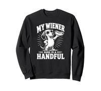 My Wiener Sure Is A Handful Funny Men's Ofensive Sudadera