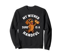 My Wiener Sure Is A Handful Funny Men's Ofensive Sudadera