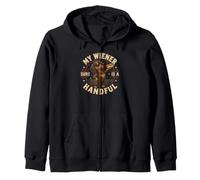 My Wiener Sure Is A Handful Funny Men's Ofensive Sudadera con Capucha