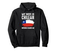 My Wife Is Chilean Chile Pride Flag Heritage Roots Orgulloso Sudadera con Capucha
