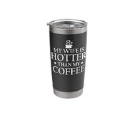 My Wife is Hotter Than My Coffee Cup Hot Wife Best Husband Vaso térmico de acero inoxidable de doble pared