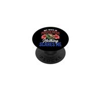 My Wife Is Puerto Rican Nothing Scares Me PopSockets PopGrip Adhesivo