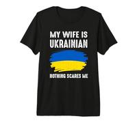 My Wife Is Ukrainian Ukraine Pride Flag Heritage Roots Orgulloso Camiseta Premium