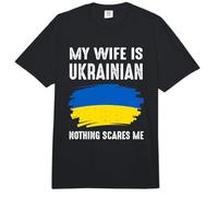 My Wife Is Ukrainian Ukraine Pride Flag Heritage Roots Orgulloso Comfort Colors Adult Heavyweight T-Shirt