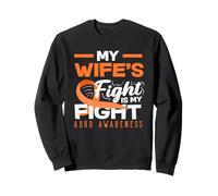 My Wifes Fight Is My Fight ADHD Awareness Cinta Naranja Sudadera