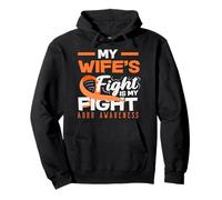 My Wifes Fight Is My Fight ADHD Awareness Cinta Naranja Sudadera con Capucha