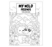 My Wild Friends: Minimalist Animal Coloring Book for Adults and Kids | 15 Fine Line Illustrations for Relaxation.