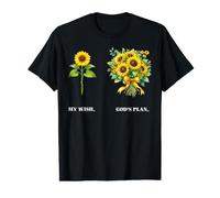 My Wish God'S Plan Girasol Cristiana Fe Religiosa Camiseta gráfica económica