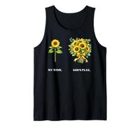My Wish God'S Plan Girasol Cristiana Fe Religiosa Camiseta sin Mangas