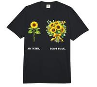My Wish God'S Plan Girasol Cristiana Fe Religiosa Comfort Colors Adult Heavyweight T-Shirt