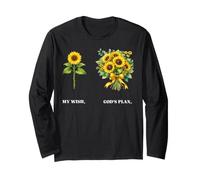 My Wish God'S Plan Girasol Cristiana Fe Religiosa Manga Larga