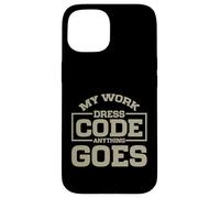 My Work Código de Vestimenta Anything Goes Freelancer Carcasa para iPhone 15