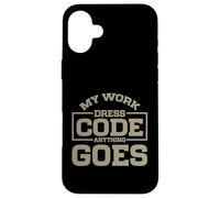 My Work Código de Vestimenta Anything Goes Freelancer Carcasa para iPhone 16 Plus