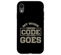 My Work Código de Vestimenta Anything Goes Freelancer Carcasa para iPhone XR