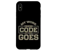 My Work Código de Vestimenta Anything Goes Freelancer Carcasa para iPhone XS MAX