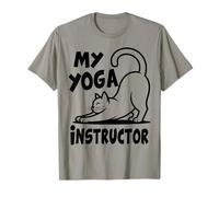 My Yoga Instructor Funny Cat Stretching Camiseta