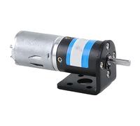 MY24GP-370 Planetary DC Gear Motor 12V 24V, Large Torque, Adjustable Speed Forward & Low Speed Motor for Electric Toys, Air Pumps & DIY Projects(24v 12rpm,4mmMotor and Bracket)