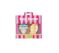 MYA Cosmetics - Mya Girls 2 Bombas de Baño en Forma de Caramelo | Set de Bombas de Baño Aromáticas y Relajantes para un Baño Divertido y Refrescante