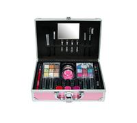 MYA Cosmetics - MYA Travel Metalic Pink | Maletín de Maquillaje Profesional Completo con Sombras, Coloretes, Labiales y Esmaltes de Uñas