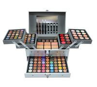 MYA Cosmetics - MYA Travel Profesional 168 Colores | Maletín de Maquillaje Completo con 94 Sombras de Ojos, 4 Eyeliner, 12 Labiales, 5 Coloretes y Más
