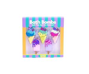 MYA - Girls 5 Set Bombas Ice Cream | Bombas de Baño Efervescentes | Set de 5 Unidades con Forma de Helado | Aromas Dulces y Espuma Suave | Cuidado e Hidratación de la Piel