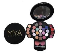 MYA - Kits 34 Maquillajes | Paleta de Maquillaje Compacta con Sombras, Coloretes y Brillos | Maletín Todo en Uno | Incluye Espejo Integrado | Set de Maquillaje Portátil