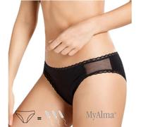 MyAlma Braguita Menstrual 100% Algodón Orgánico y Bambú XL Negro