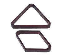MYANEYPUO Juego de estantes para Bolas de Billar de Madera, Estante Triangular para Bolas de Billar de Madera de Pino, Soporte para 9 Bolas de Color Rojo Vino para Billar Grande Estilo 5,72
