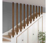 MYAOU Barandilla de Escalera Barandillas de Madera Maciza para Interior para escaleras de Loft Interiores Postes de Soporte de Seguridad Barandas para terrazas con Kit de instalación, 3 Colores