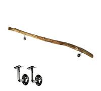 MYAOU Barandillas de Ramas Naturales, Barra de Soporte de Pasillo de Montaje en Pared, barandilla de Mano, decoración, barandilla de Escalera, Kit de barandilla con Soportes de Acero Inoxidable