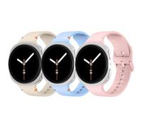 MYAPULUA Correas deportivas para Samsung Galaxy Watch 8 de 40 mm, 44 mm, 8 Classic de 46 mm, para mujeres y hombres, sin huecos, pulsera deportiva de silicona para Samsung Watch 8, correa de 40, 44
