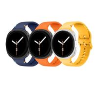 MYAPULUA Correas deportivas para Samsung Galaxy Watch 8 de 40 mm, 44 mm, 8 Classic de 46 mm, para mujeres y hombres, sin huecos, pulsera deportiva de silicona para Samsung Watch 8, correa de 40, 44