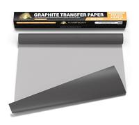 MyArtscape Rollo de papel de transferencia de grafito, sin cera, rollo de papel de transferencia de 17 pulgadas x 15 pies, papel de grafito, papel de carbono preciso, ideal como papel de calco para