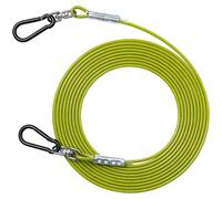 MYAXBD Cable de amarre resistente para perros medianos y grandes de hasta 250 libras, 10/20/30/50/70/100 pies, correa de acero fuerte para mascotas para patio al aire libre, campamento y entrenamiento