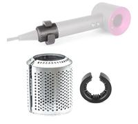 MYAYD Filtro de secador de pelo mejorado, repuesto para modelos Dysòn Supersonic HD15 HD01 HD03 HD07 HD08, accesorios de reparación con 1 cubierta antipolvo y 1 red de limpieza (plata)