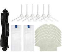 MYAYD Juego de accesorios para aspiradora Tefal Rowenta X-Plorer Serie 75 RG7687/RR7687WH, para robot aspirador Rowenta 15 unidades Incluye 1 cepillo principal, 2 filtros, 6 cepillos laterales, 6