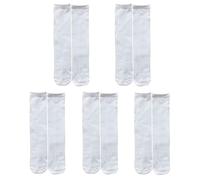 Myazs 5 pares de calcetines de sublimación blancos en blanco para adolescentes y adultos, calcetines en blanco para sublimación en blanco