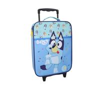 mybagstory Bluey - Maleta Trolley niño 42 cm - Equipaje cabina ligera con ruedas - Azul