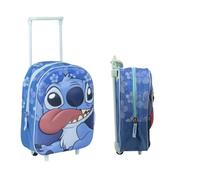 Mybagstory - Bolsa con ruedas Stitch 3D - 31x25x10 cm - 1 compartimento - Trolley - Efecto de alivio - Ideal para guarderías, vacaciones o salidas