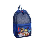 Mybagstory - Bolsa de deporte para niño, diseño de Patrulla Azul, para escolares y guardería, 40 cm, correas ajustables, cuerda para regalo, Patrulla Canina