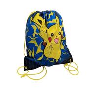 mybagstory - Bolsa de piscina para niños Pokémon, color azul - niño - escuela - guardería - talla 42 cm - Tirantes ajustables - Cuerda - Idea de regalo - Bolsa de deporte