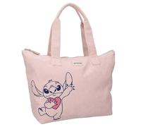 mybagstory - Bolso de compras Stitch Disney para mujer y niña | Bolso grande de pana beige | Cabas de playa y ocio espacioso | Bolso de mano de moda | 32 x 48 x 14 cm