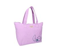mybagstory | Bolso de punto de punto de Disney | Tote Bag para mujer y niña | Bolso grande para compras bandolera, morado | 32 x 14 x 48 cm