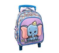 mybagstory Dumbo - Mochila para niña - Disney - Niño - Escuela - Guardería - Mochila - Mochila - Correas ajustables - Idea de regalo - 30 cm - Ruedas - Trolleys - Morado/Azul/Rosa, Dumbo -