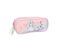 mybagstory - Estuche doble compartimentos, para niños, escuela, guardería, estuche para niña, tamaño 22 cm, idea de regalo, La Reina de las Nieves - Rosa, Clásico