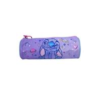mybagstory | Estuche escolar Disney Stitch | Suministros Escuela Primaria College | Estuche infantil Azul y Rosa | Compartimiento grande 9x8x23 cm
