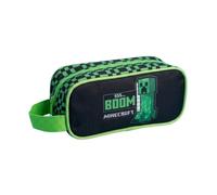 mybagstory - Estuche Rectagular Minecraft (10 x 9 x 23 cm), color negro y verde