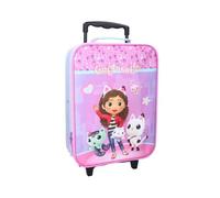 mybagstory Gabby's Dollhouse - Maleta Trolley niño 42 cm - Equipaje cabina ligera con ruedas - rosa y morado