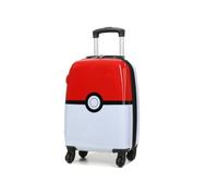 mybagstory - Maleta de cabina de pokémon, para niños, equipaje, viaje, vacaciones, talla 50 cm, ruedas, idea de regalo, Pokemon - Blanco/Rojo, Clásico